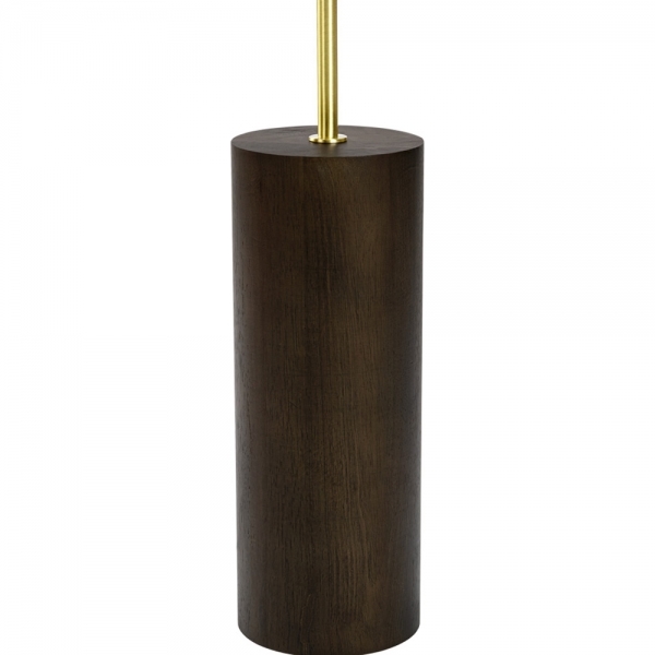Danika Pleated Shade Floor Lamp, Linen & Walnut