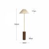 Danika Pleated Shade Floor Lamp, Linen & Walnut