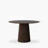 Eliza 4 Seat Round Dining Table, Walnut