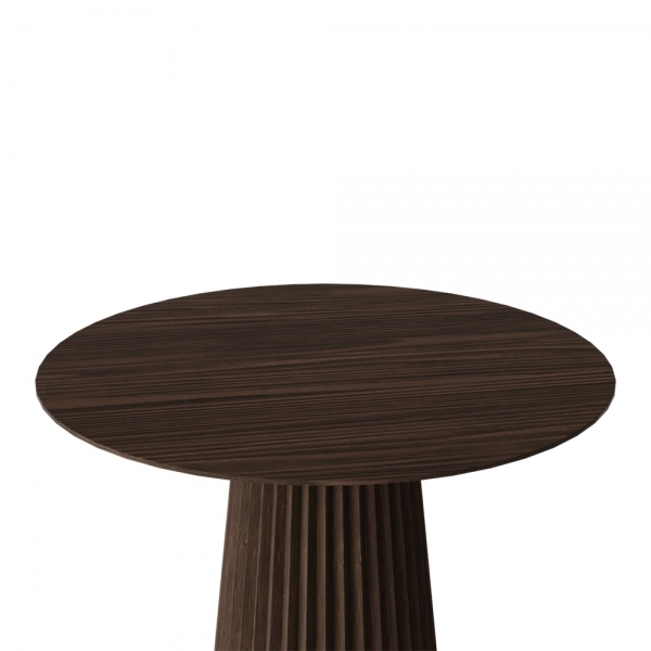 Eliza 4 Seat Round Dining Table, Walnut