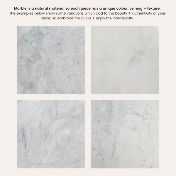 Emil Round Coffee Table, Dark Mango Wood & White Marble