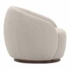 Emile Swivel Armchair, Speckled Stone Sustainable Boucle