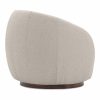 Emile Swivel Armchair, Speckled Stone Sustainable Boucle