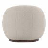 Emile Swivel Armchair, Speckled Stone Sustainable Boucle