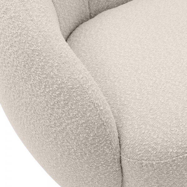 Emile Swivel Armchair, Speckled Stone Sustainable Boucle