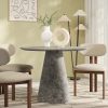 Finnley 4 Seat Round Dining Table, Concrete Effect