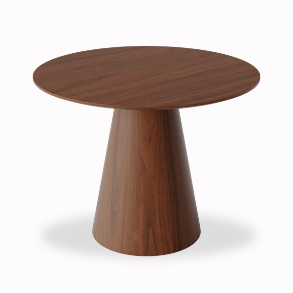 Finnley 4 Seat Round Dining Table, Walnut
