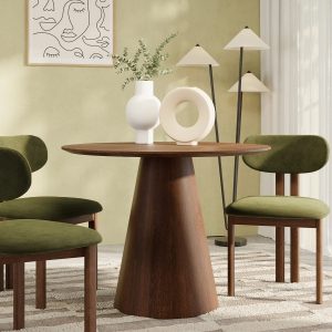 finnley-arbor-4-chairs-dining-set-walnut-olive-green-sustainable-velvet-p46183-2882046_image Finnley & Arbor 4 Chairs Dining Set, Walnut & Olive Green Sustainable Velvet