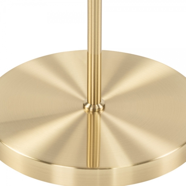 Francia Floor Lamp, Rattan & Brass