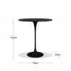 Fulham Round Bar Table, Black Terrazzo & Black