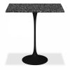 Fulham Square Bar Table, Black Terrazzo & Black