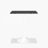 Fulham Square Bar Table, Black Terrazzo & White