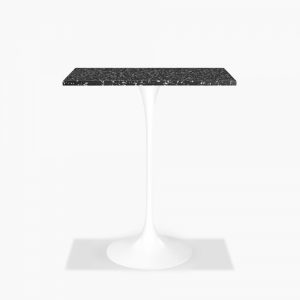 Fulham Square Bar Table, Black Terrazzo & White