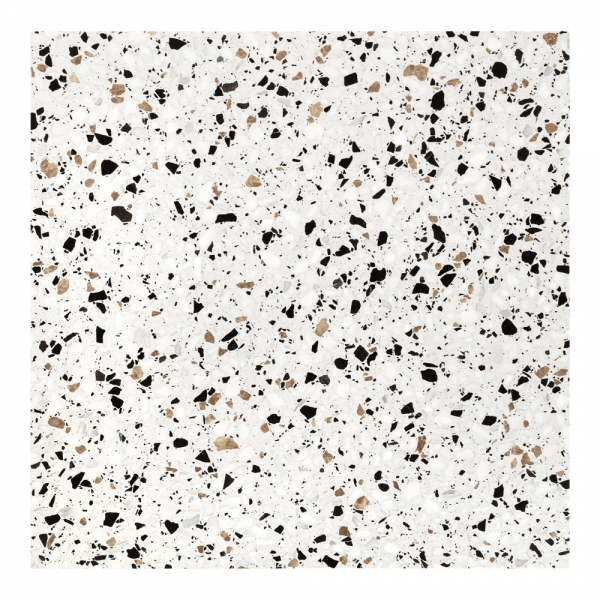 Fulham Square Bar Table, Terrazzo & Black 80cm