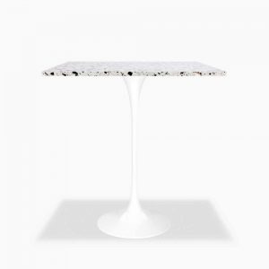 Fulham Square Bar Table, Terrazzo & White