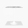 Fulham Square Bar Table, White Marble & White