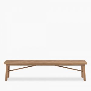 Galway Herringbone Dining Bench, Oak