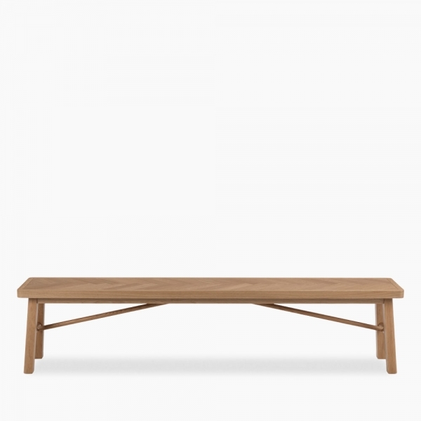 Galway Herringbone Dining Bench, Oak