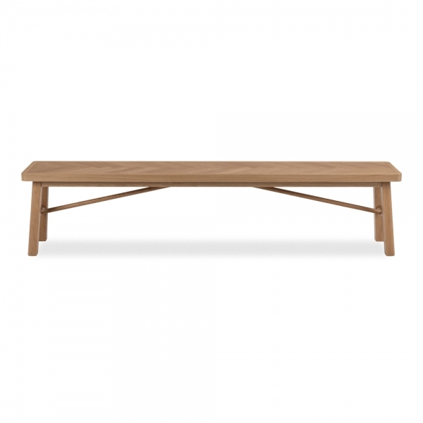 Galway Herringbone Dining Bench, Oak