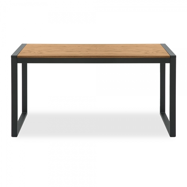Gastro 2 Bench Dining Set, Elm Wood & Black