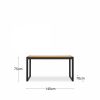 Gastro 2 Bench Dining Set, Elm Wood & Black