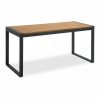 Gastro 4 Seat Wooden Dining Table, Elm Wood & Black