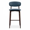 Halston Bar Stool, Dust Blue Sustainable Velvet