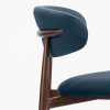 Halston Bar Stool, Dust Blue Sustainable Velvet