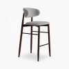 Halston Bar Stool, Speckled Stone Sustainable Boucle