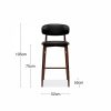Halston Bar Stool, Vintage Black