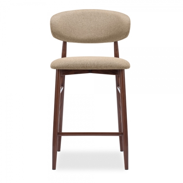 Halston Kitchen Stool, Latte Sustainable Fabric