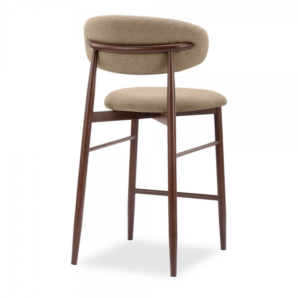 Halston Kitchen Stool, Latte Sustainable Fabric