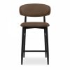 Halston Kitchen Stool, Mocha Brown Sustainable Velvet
