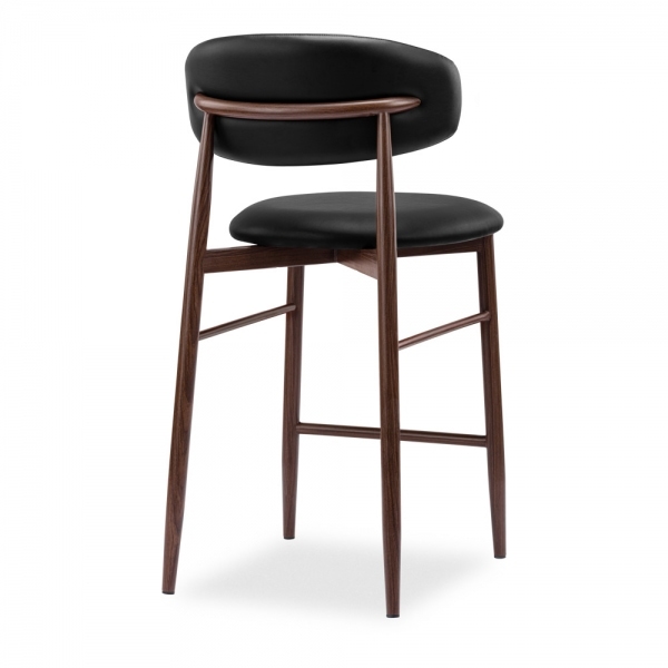 Halston Kitchen Stool, Vintage Black