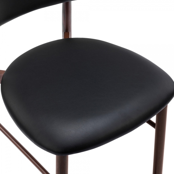Halston Kitchen Stool, Vintage Black