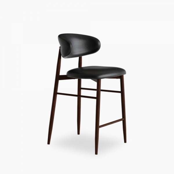 Halston Kitchen Stool, Vintage Black