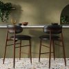 Halston Kitchen Stool, Vintage Black