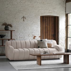 Hattie 3 Seater Sofa, Cool Cream