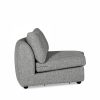 Hayden Curved Middle Section, Grey Chenille