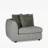 Hayden Left Corner Sofa Section, Grey Chenille