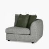 Hayden Right Corner Sofa Section, Grey Chenille