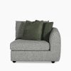 Hayden Right Corner Sofa Section, Grey Chenille