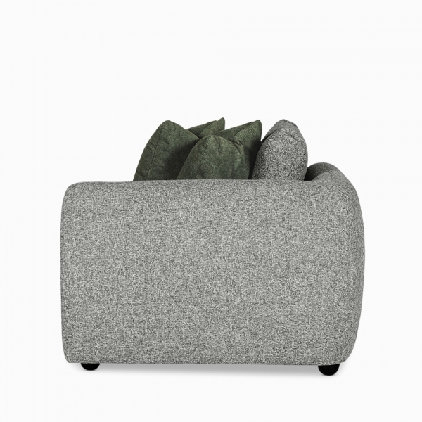 Hayden Right Corner Sofa Section, Grey Chenille