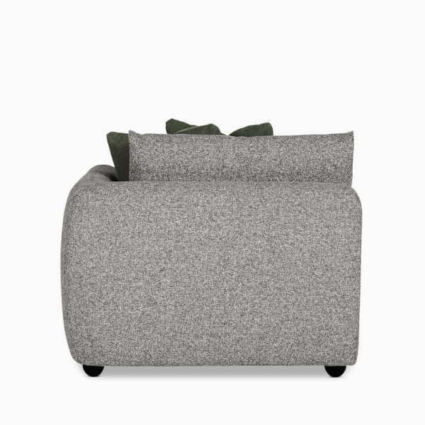 Hayden Right Corner Sofa Section, Grey Chenille