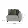 Hayden Right Corner Sofa Section, Grey Chenille
