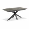 Heaven 6-8 Seat Extendable Dining Table, Dark Grey Ceramic