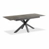 Heaven 6-8 Seat Extendable Dining Table, Dark Grey Ceramic