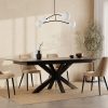 Heaven 6-8 Seat Extendable Dining Table, Dark Grey Ceramic