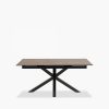 Heaven 6-8 Seat Extendable Dining Table, Rustic Brown Ceramic