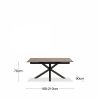 Heaven 6-8 Seat Extendable Dining Table, Rustic Brown Ceramic